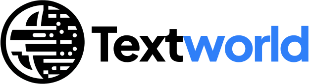 Text world logo